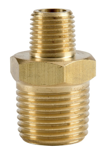 [954] BRASS REDUCING NIPPLE 1/2" X 1/4"
