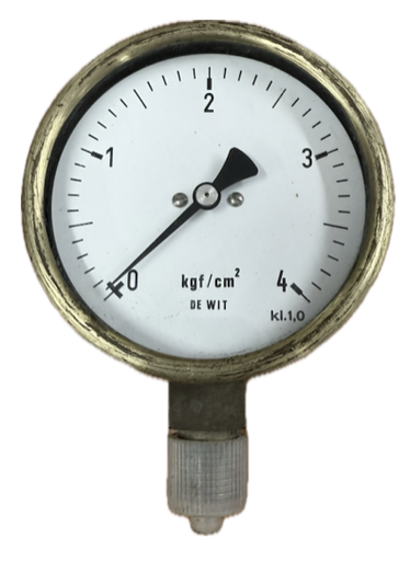 [1655] PRESSURE GAUGE 4" 4BAR 1/2" BOTTOM DEWIT