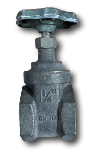 [4963] GATE VALVE 1-1/4" BRASS THREADED