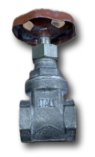 [4965] GATE VALVE 1" BRASS ITALY THREADED