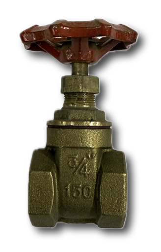 [4974] GATE VALVE 3/4" BRASS CHINA THREADED