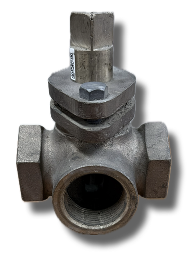 [5143] PLUG VALVE 1/2" 3-WAY L TYPE THREADED HATTERSLEY