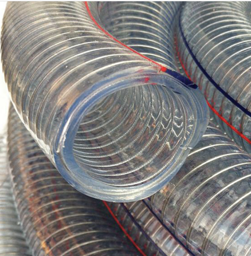 [5859] CLEAR WIRE BRAIDED HOSE 1-1/2" HEAVY