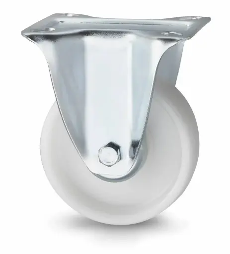 [6894] CASTOR WHEEL FIXED 4" NYLON WHITE