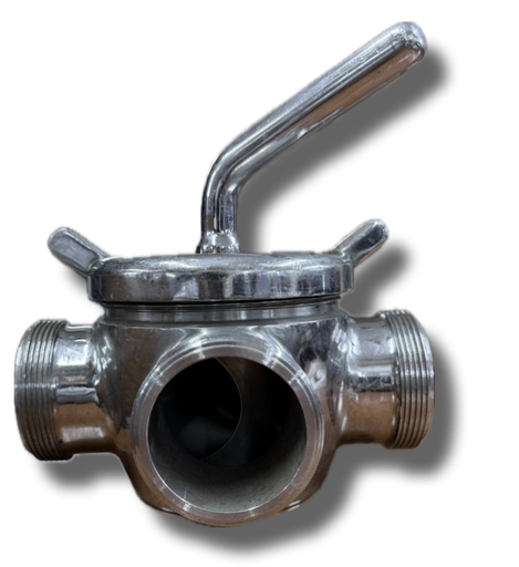 [7513] SS PLUG VALVE IDF 76MM 3 WAY