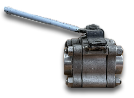 [7694] SS BALL COCK 1" 3PC DESIGN WELDON JAMESBURY LOCKABLE