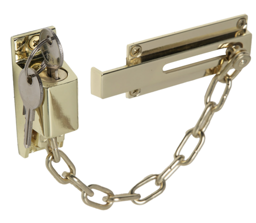 [8483] BRASS DOOR CHAIN LOCKABLE