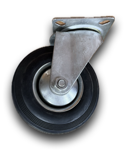 [10393] CASTOR WHEEL SWIVEL 6" RUBBER