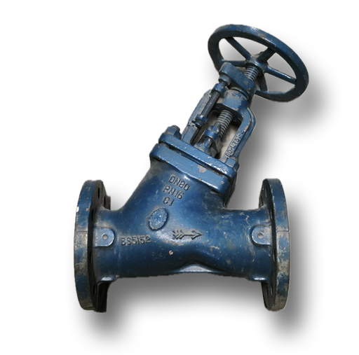 [11956] Y-PATTERN GLOBE VALVE 3" PN16 HATTERSLEY FLANGED