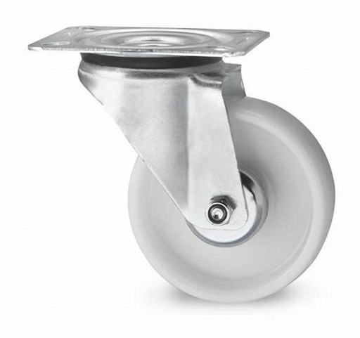 [12185] CASTOR WHEEL SWIVEL 3" NYLON WHITE