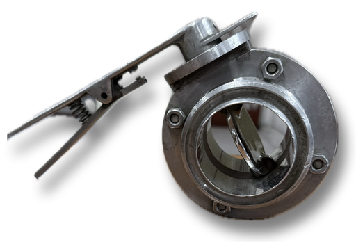 [12371] SS BUTTERFLY VALVE 2-1/2" UNION TYPE 
